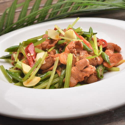 家常香菇炒肉片