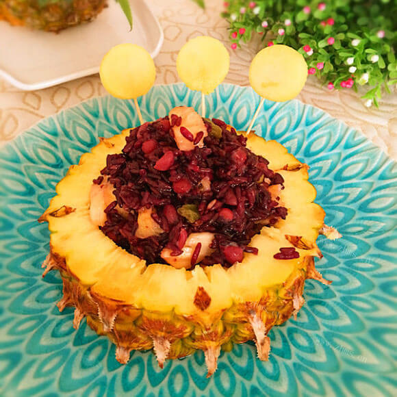 黑米菠萝八宝饭