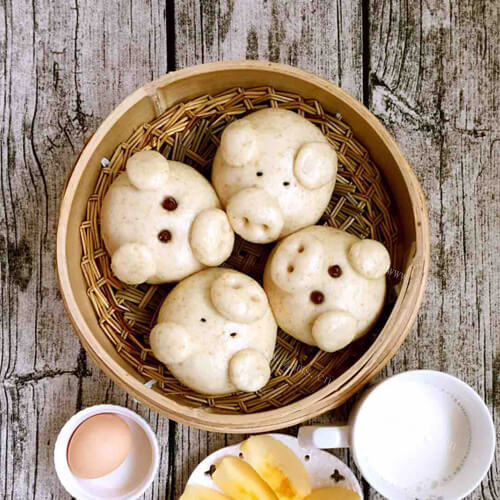 好吃的蜜豆小猪包