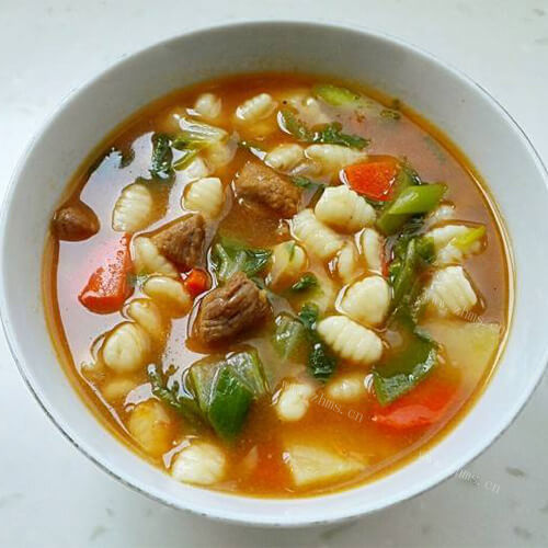 美味的烩麻食
