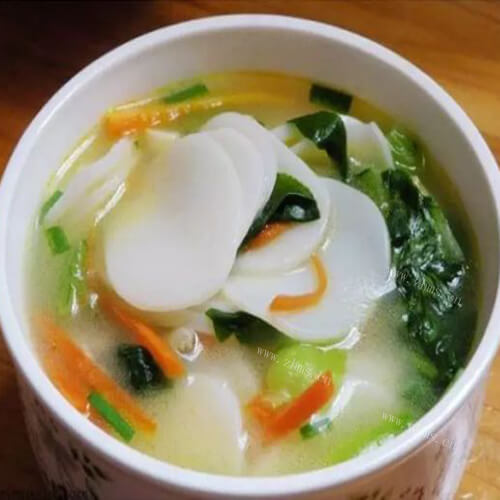 好吃的青菜年糕饭汤