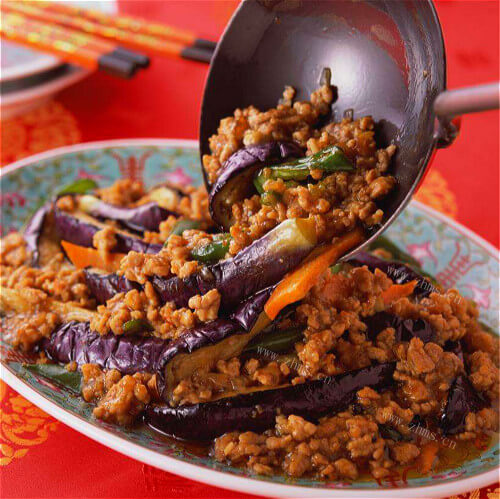 简单家常茄子炒肉