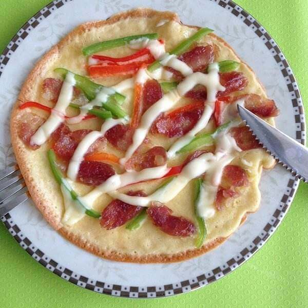 好吃的小披萨早餐包