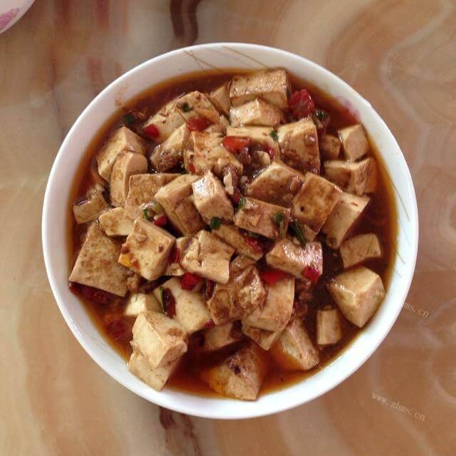 美味的鱼香肉沫烧豆腐