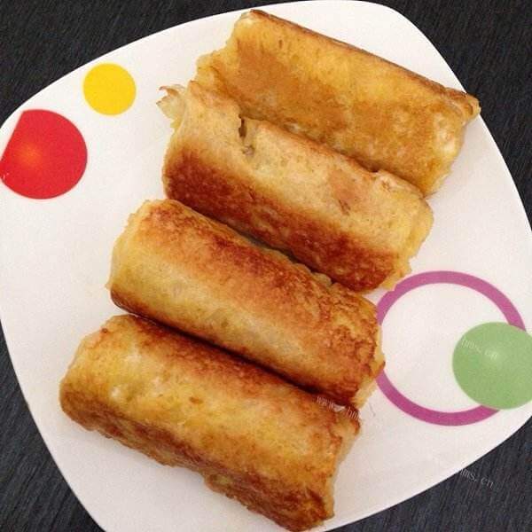 好吃的香蕉风糖土司