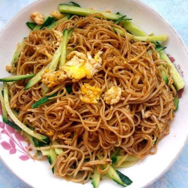 美味的蛋炒苦荞面