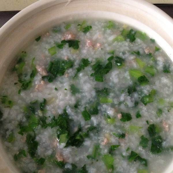 好喝的青菜瘦肉疙瘩粥