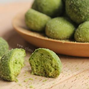 美味的奶油抹茶球