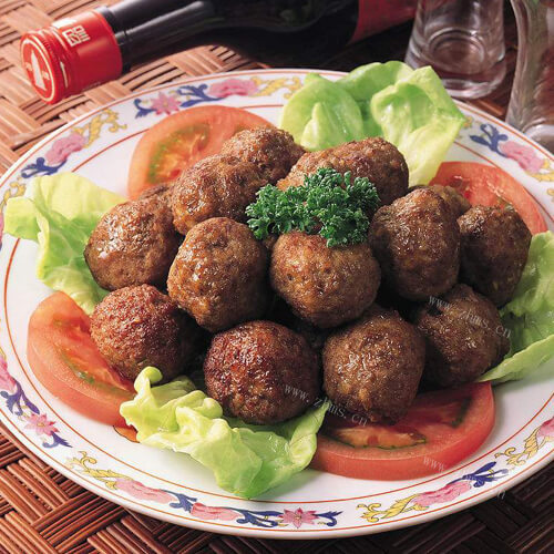 大口吃山东大肉丸子
