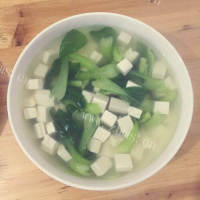 健康青菜豆腐肉片汤