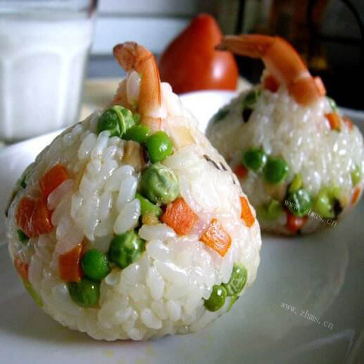 茄汁大虾饭团