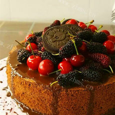 生日蛋糕巧克力水果裸蛋糕