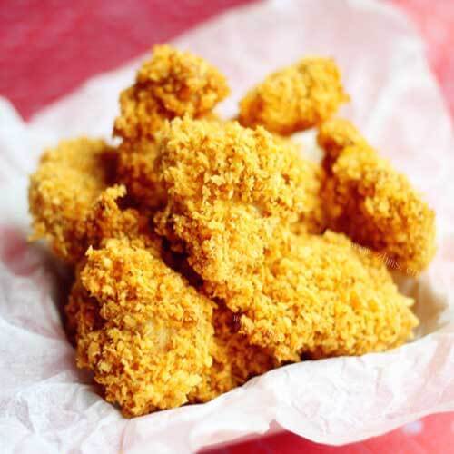 美味非油炸鸡米花饭