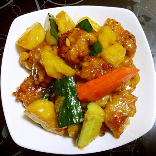 美味的菠萝溜肉段