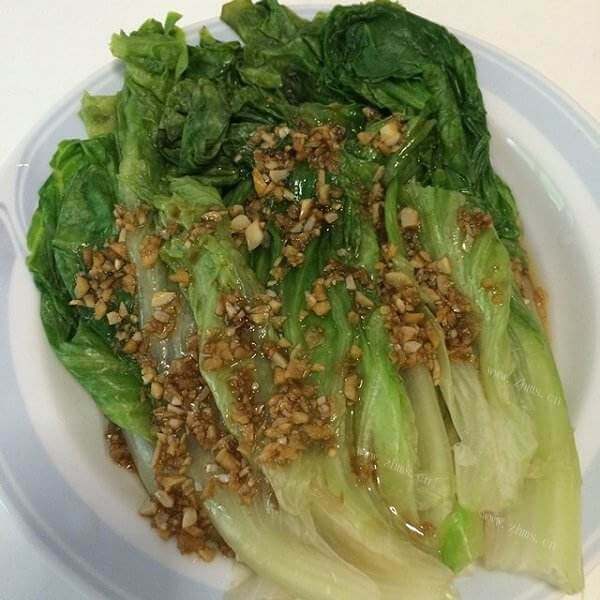 好吃的酸蒜白灼生菜