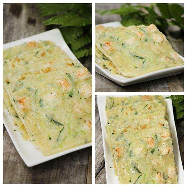 美味的韭菜虾仁煎饼