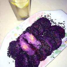 美味的桂花蜜汁山药红薯紫薯