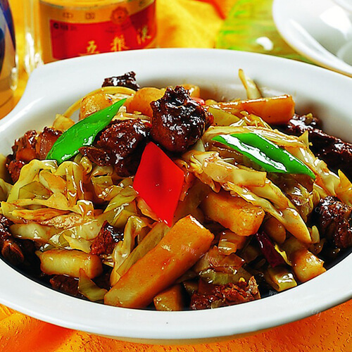 土豆豆角炖鸡块