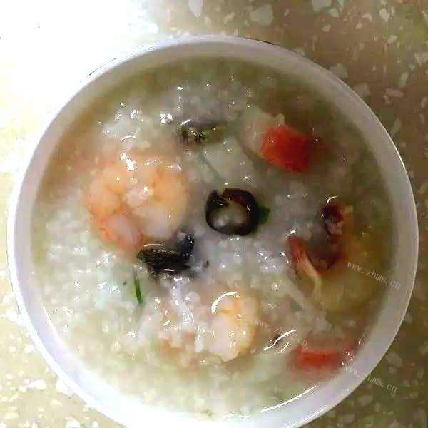 家常榆钱虾仁米粥
