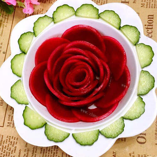 美味的红菜玫瑰花