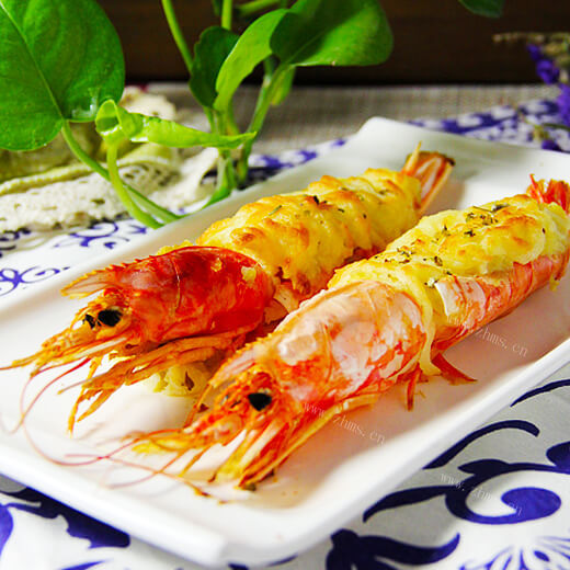 美味的芝士焗阿根廷红虾