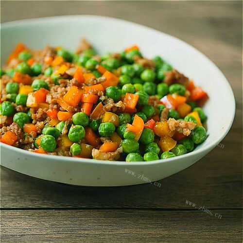 美味香辣肉沫焖豌豆