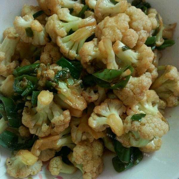 美味的虾酱炒花菜
