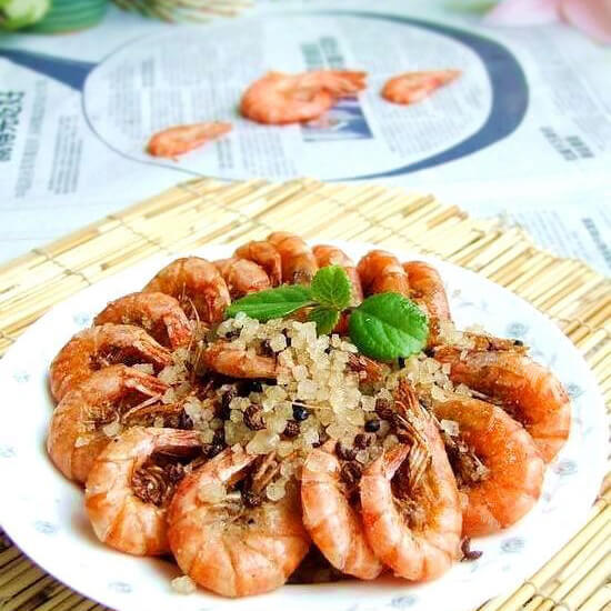美味的椒盐焗对虾