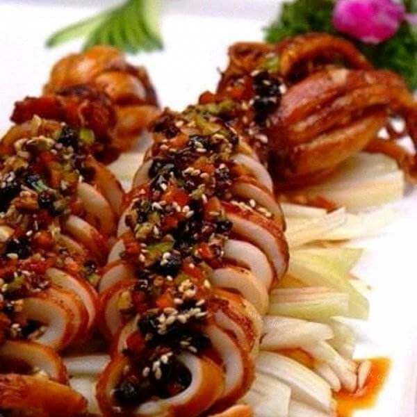 美味的秘制鱿鱼