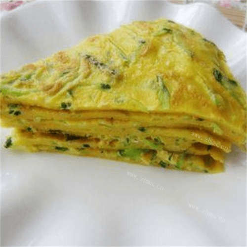 美味的黄瓜虾米蛋饼