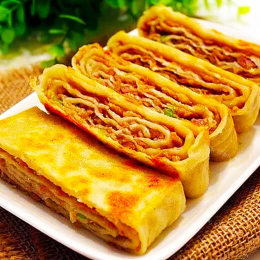 焦香的芝麻香菇肉饼
