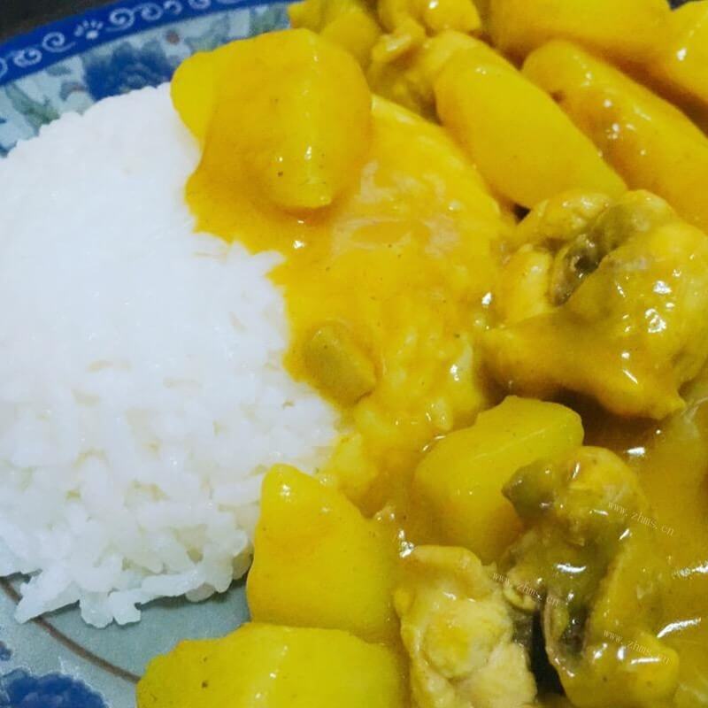 自制黄咖喱鸡肉饭
