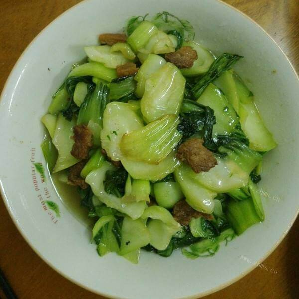美味的香菇青菜肉丝