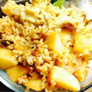 好吃的土豆虾仁焖饭