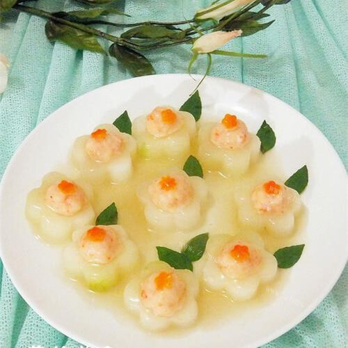 好吃的虾泥酿黄瓜