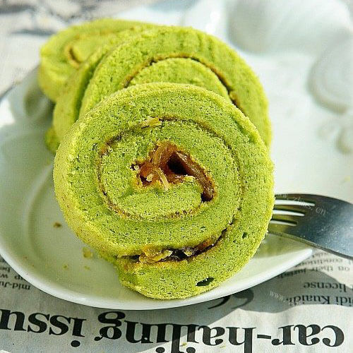 美味的春の菜汁蛋糕卷