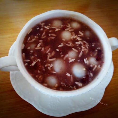 好吃的蜜红豆酒酿元宵