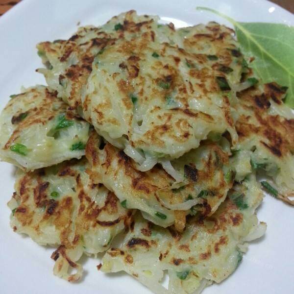 好吃的青萝卜丝蛋饼