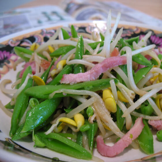 家常豆芽火腿丝