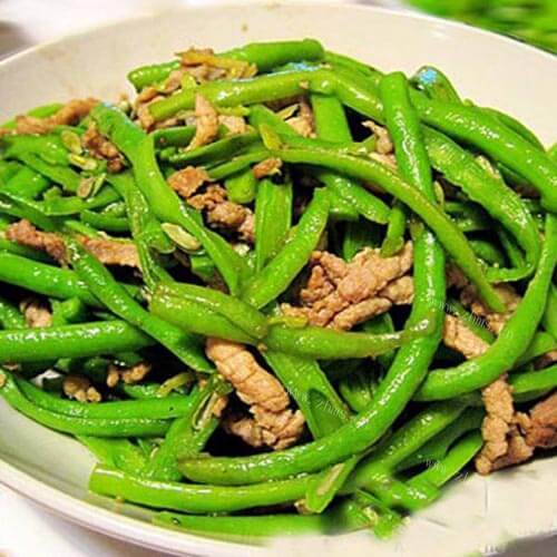 美味四季豆炒五香卷
