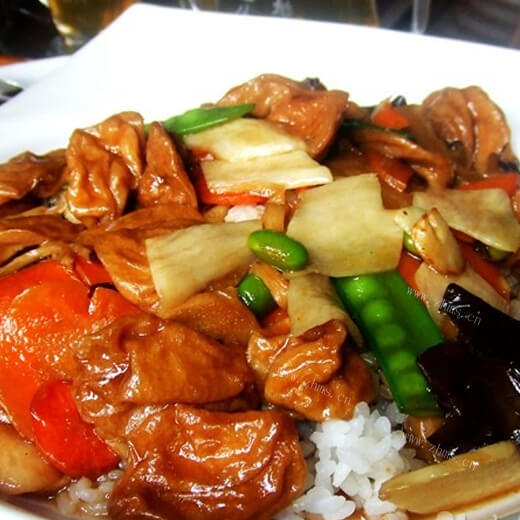 美味的素烩饭