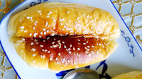 美味的玉米胡萝卜夹心面包做法图解7)