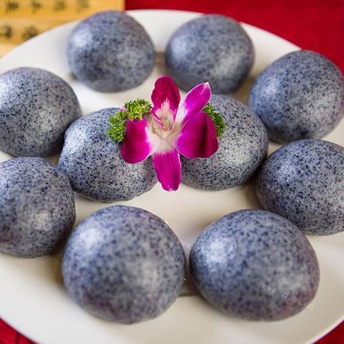 黑米白面馒头~完美早餐
