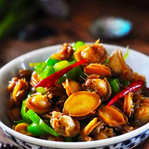 青椒炒小鲍鱼~家常美味