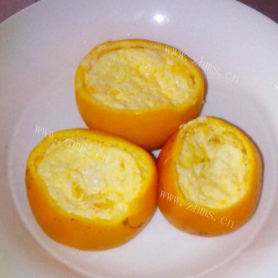 美味的橘子蒸蛋