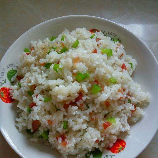 自制鸡肝炒米饭 