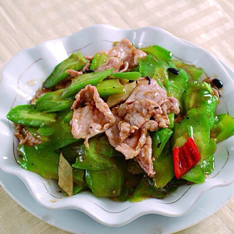 美味的豆豉苦瓜炒牛肉