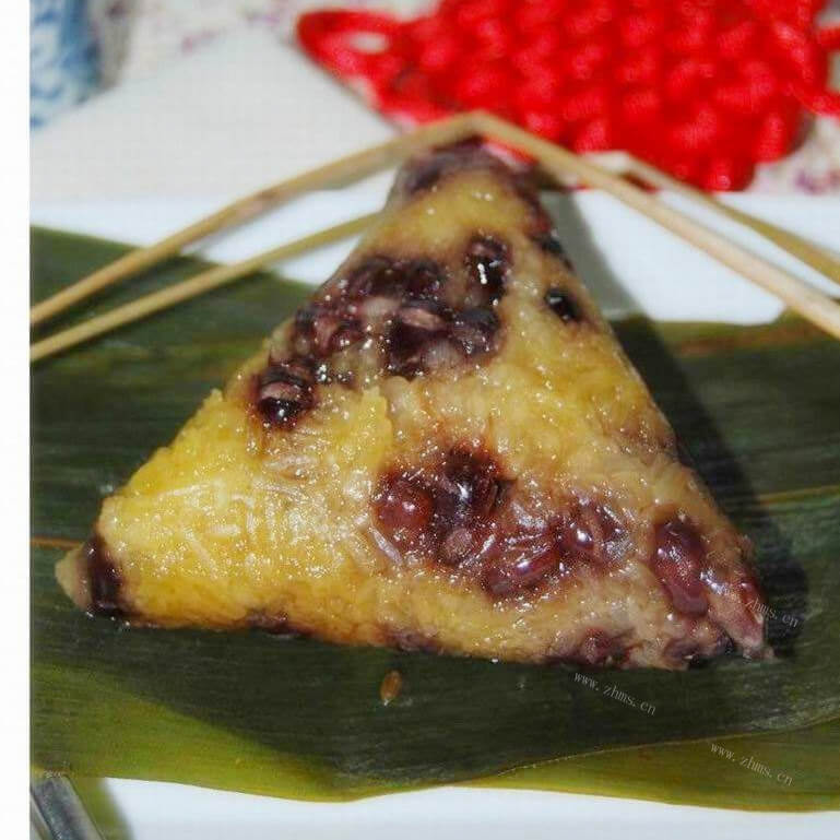 香甜软糯红米红豆糯米粽