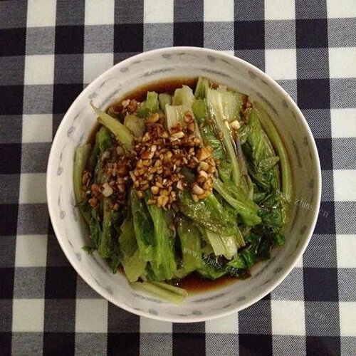 低脂少油酸蒜白灼生菜