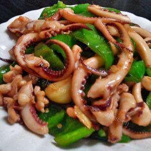 好吃青椒炒鱿鱼干